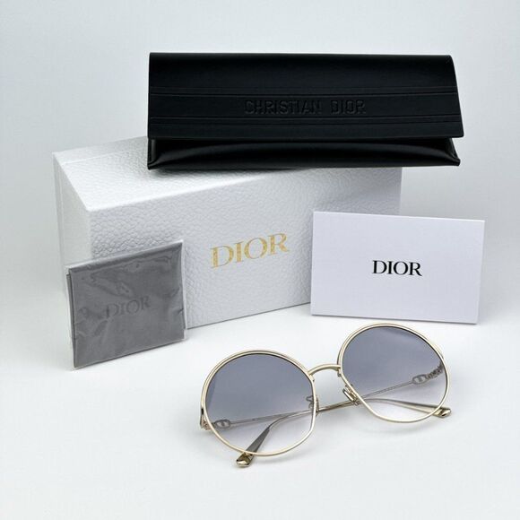 NEW Dior EVERDIOR R1U C0A2 Gold Gradient Grey Unisex Metal Round Sunglasses - Picture 11 of 11